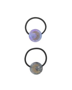 Elegant Moon & Star Hair Tie 2pcs