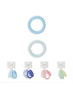 5.0cm Printed Spiral Hair Tie (4 pcs)