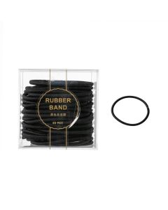 Black Hair Ties with Container (40 pcs)