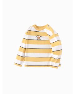 Toddler Boy Round v-neck long-sleeved T-shirt