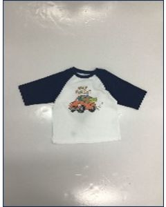 Toddler Boy Round v-neck middle-sleeved T-shirt