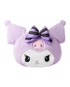 Kuromi Series Purple Head-Shape Pillow (Kuromi)-Purple-One Size