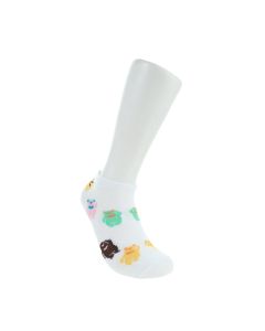 Paradise Series Womens Ankle Socks White Bear