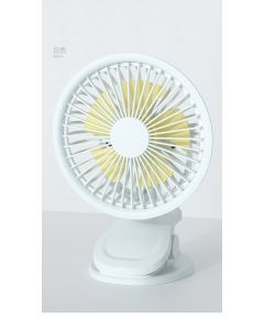 1200Mah Mini Clip On Fan-White-One Size