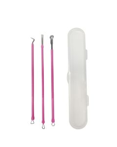 PINK ME! Series Double Head Pimple Popper Tool Kit 4 pcs with Case