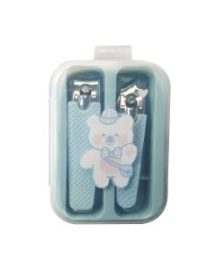 Cute Cartoon Series Bowknot Bunny 2-Piece Manicure Set Blue