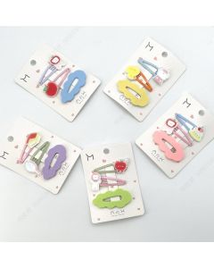 HoHo Bear Summer Sparkling Ice Series Acrylic Fruits Hair Clips 3 pcs