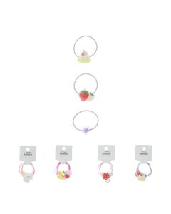 HoHo Bear Summer Sparkling Ice Series Fruits Hair Ties 4 pcs