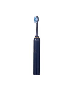 Battery Powered Roman Pillar Design Electric Toothbrush with 3 Heads  Model: BBKH06(Navy Blue)