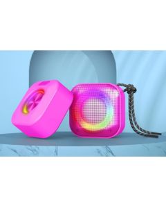 Portable Wireless Speaker with Colorful Lights  Model: BTS-0014(Rosy)