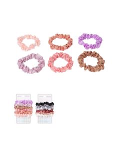 Earth Tone Series Fashion Solid Color Hair Scrunchies (6 pcs)