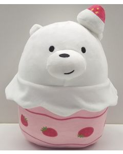 We Bare Bears 8in. Dessert Bare Bears Plush Toy(Ice Bear,Strawberry)