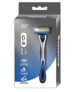 Men'S Premium 6-Layer Razor-Blue-One Size