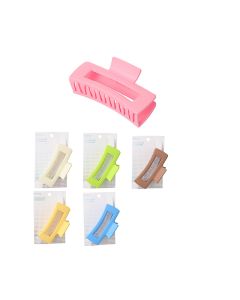 Basic Series Hollow Matte Rectangle Hair Claw Clip (1 pc, 11cm)