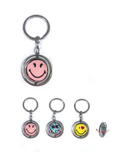 SmileyWorld Collection Revolving Metal Keychain