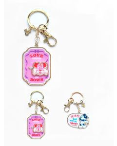 Disney 100 Smile Faces Collection Movable Metal Keychain