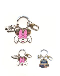 Disney 100 Smile Faces Collection Metal Keychain