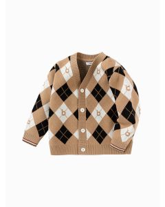 Toddler Boy Retro Academy Wool Cardigan