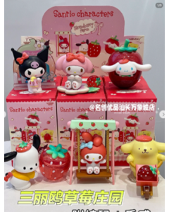 Sanrio Characters Strawberry Field Blind Box Figure Model-Multi-One Size