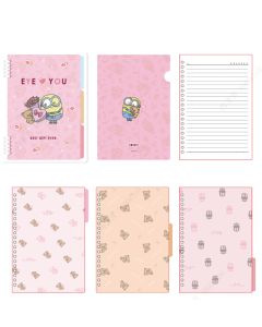 Minions Collection B5 Loose-Leaf Wire-bound Book (50 Sheets, Pink)