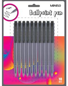 Retractable Ballpoint Pen (10 Pack, Black)