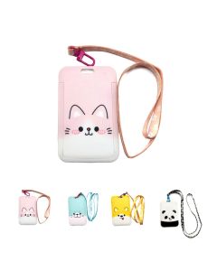 Animal Faces Collection Card Holder Keychain