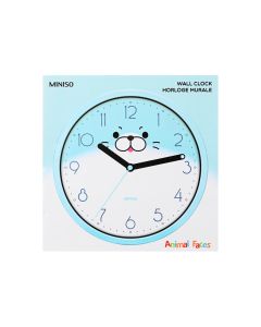 Animal Faces Collection Wall Clock(Blue)