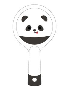 Animal Faces Collection Lovely Paddle Brush(Panda)