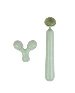 2 in 1 Face Roller Massager Model: LC027-Green