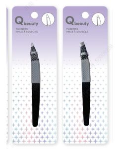 Qbeauty Silicone Anti-Slip Eyebrow Tweezer (Pointed Tip/Slanted Tip)