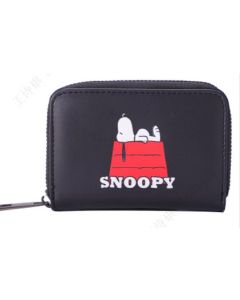 Snoopy Summer Travel Collection Zip Around Coin Purse(Black)