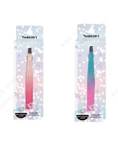 Colorful Series Gradient Color Flat Top Eyebrow Tweezer