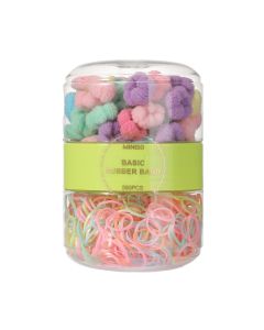 Basic Series Hamburger Hair Tie (560 pcs)-Multi-One Size