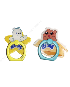 WE BABY BEARS Collection Phone Ring Holders (2 pcs)(Ice Bear & Grizz)--One Size