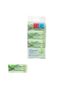 Aloe Wet Wipes (8 Wipes 8 Packs)-Green