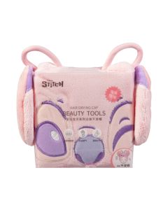 Disney Lilo & Stitch Collection Hair Drying Cap (Angel)-Pink-One Size