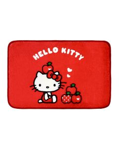 Hello Kitty Apple Collection Imitation Cashmere Floor Mat-Red-One Size