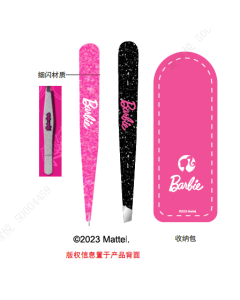 Barbie Collection Eyebrow Tweezers Set-Pink-One Size