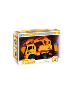 Engineering Vehicle Series DIY Inertia Engineering Vehicle (Excavator)-Yellow