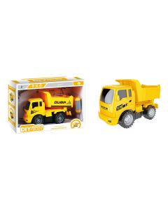 Engineering Vehicle Series DIY Inertia Engineering Vehicle (Mixer Truck)-Yellow-One Size