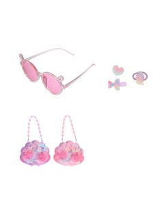 Funny Glasses & Hair Accessories Set in Shell Container