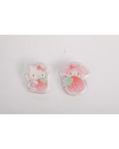 Sanrio characters Strawberry Collection Epoxy Acrylic Clip (A) (2 Assorted Models) PDQ-Pink-One Size