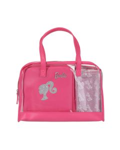 Barbie Collection 3-Piece Cosmetic Bag Set-Pink-One Size