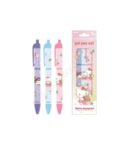 Sanrio characters Strawberry Collection Retractable Ballpoint Pen (3 Pack) PDQ-Blue-One Size