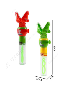 Bubble Wand (Expandable Dinosaur) (2 Assorted Colors)-Green-One Size