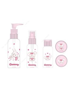 MIKKO Collection Travel Bottles Set 5 pcs (Cammy)-Pink-One Size