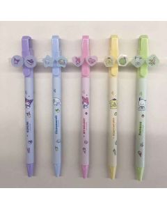 Sanrio characters Rotating Gel Pen (0.5mm) (5 Assorted Models) PDQ-Black-One Size