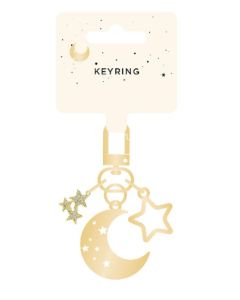 Golden Moon Series Keychain (Moon)-Yellow-One Size