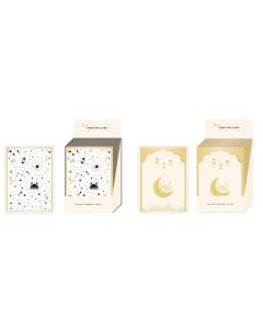 Golden Moon Series Gold-Stamping Greeting Card (2 Assorted Models)-Gold-One Size