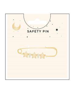 Golden Moon Series Hijab Pin (Star)-Yellow-One Size